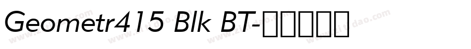 Geometr415 Blk BT字体转换